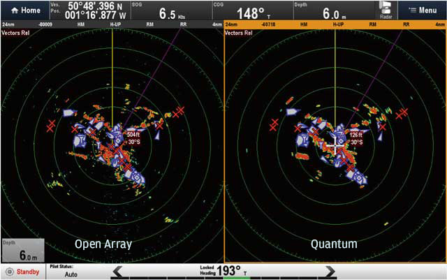 сравнение Quantum и радара RD418 на длинных дистанциях